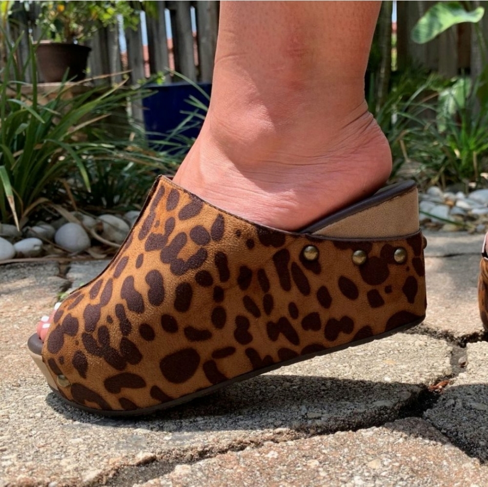 Leopard Wedges